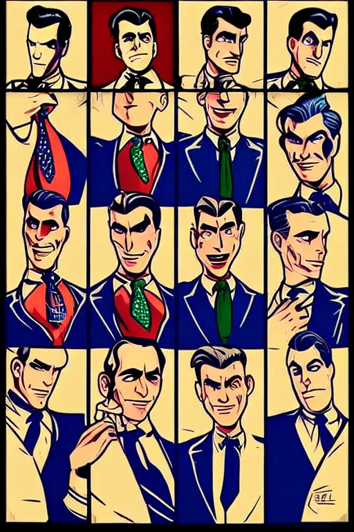 Image similar to men using tie shirt, pop art, bioshock infinite art style