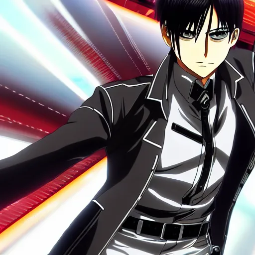 prompthunt: Levi Ackerman from Attack on Titan, anime screenshot, beautiful  anime, handsome man, 1080p, full hd, reckon corps