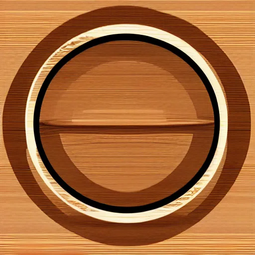 Image similar to wooden bowl atop woodlathe, vector art, simple