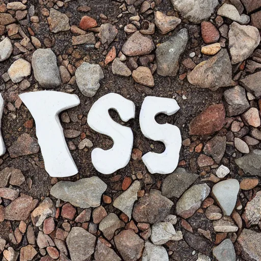 Image similar to the stones are laid out in the form of the letter s