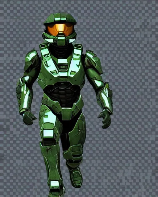 Image similar to jeff goldblum in a halo spartan suit, medium shot, video game digital art