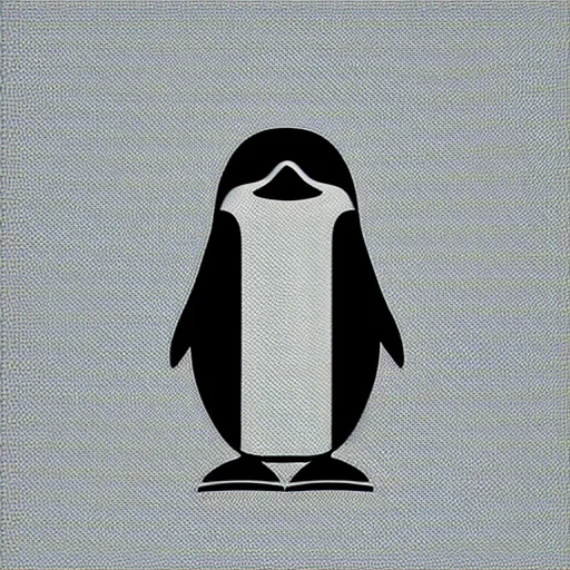 Image similar to an abstract, simplified icon depicting a penguin's head, eyes open, white background, elegant, award-winning, clever, render, blender, 3d, high quality, app, ios