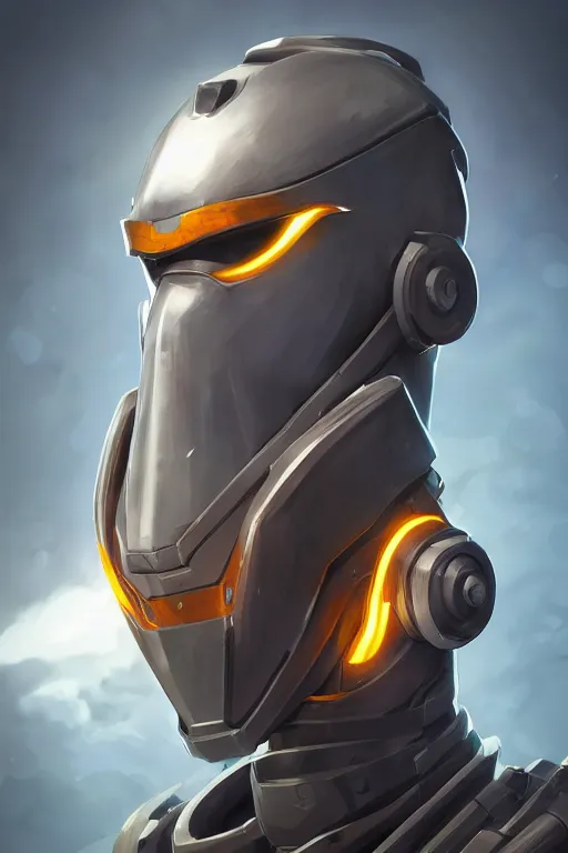 Image similar to epic mask helmet robot ninja portrait stylized as fornite style game design fanart by concept artist gervasio canda, behance hd by jesper ejsing, by rhads, makoto shinkai and lois van baarle, ilya kuvshinov, rossdraws global illumination radiating a glowing aura global illumination ray tracing hdr render in unreal engine 5