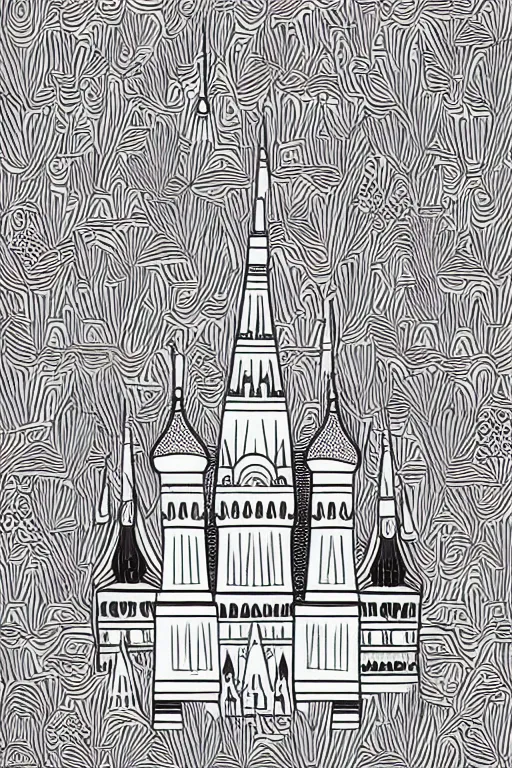 Image similar to minimalist boho style art of moscow, illustration, vector art