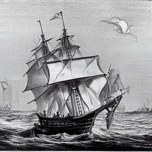 Image similar to a galleon ship