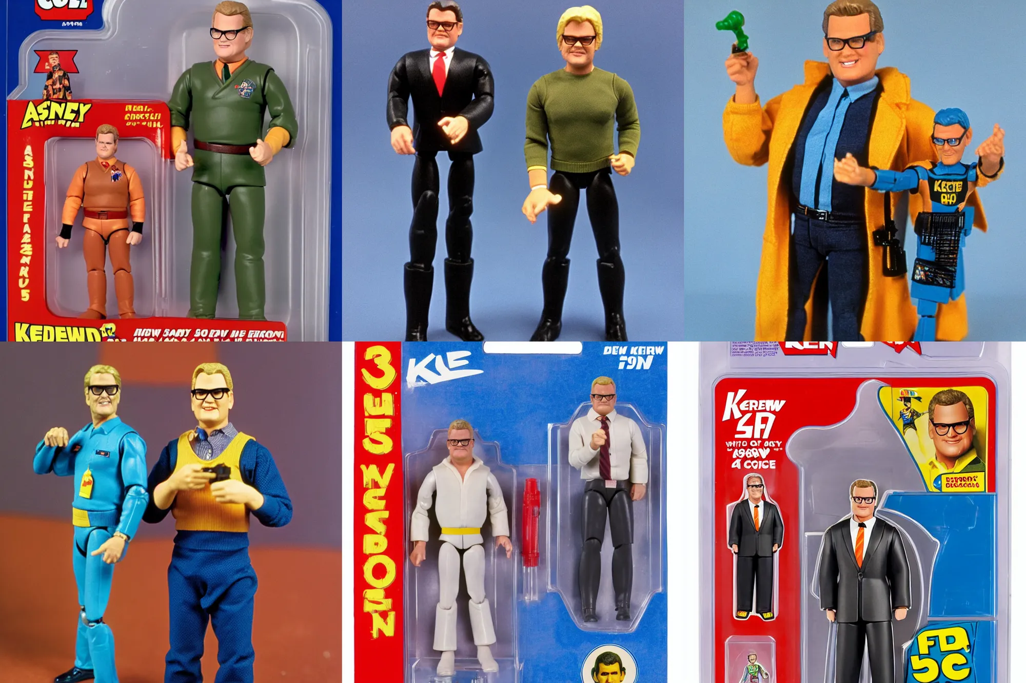 Prompt: Drew Carey as a 1980's Kenner style action figure, 5 points of articulation, full body, 4k, highly detailed