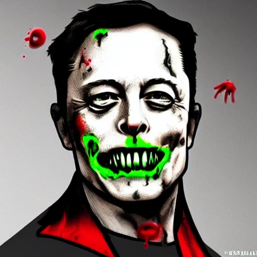 Image similar to zombie elon musk