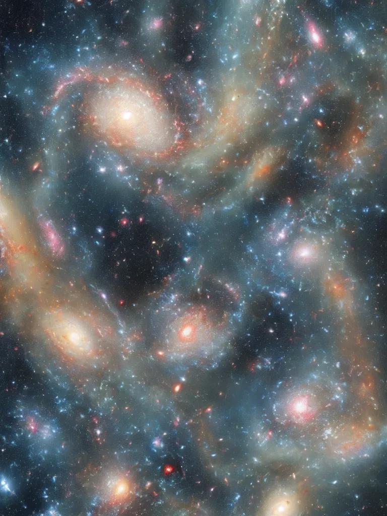 Image similar to super high resolution deepspace image of galaxies, nasa photos, artstation