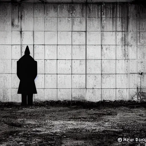 Prompt: dark lonely figure in an abandoned garage