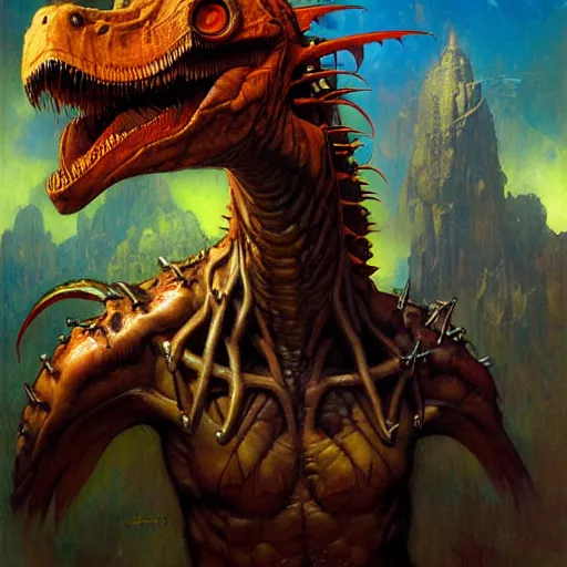 portrait pterodactyl dinosaur mutant xmen. shadowrun | Stable Diffusion