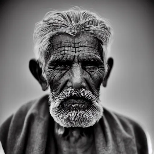 Image similar to black and white photo, portrait of 80 year old afghan man by richard avedon, realistic, Leica, medium format, cinematic lighting, wet plate photography, parallax, high resolution,