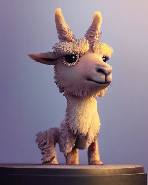 Image similar to Highly detailed Funko pop of Llama, unreal engine, fantasy art by Greg Rutkowski, Loish, Rhads, Makoto Shinkai and Lois van baarle, ilya kuvshinov, rossdraws global illumination, radiant light, detailed and intricate environment