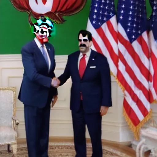 Prompt: Joe Biden shaking Maduro's Hand