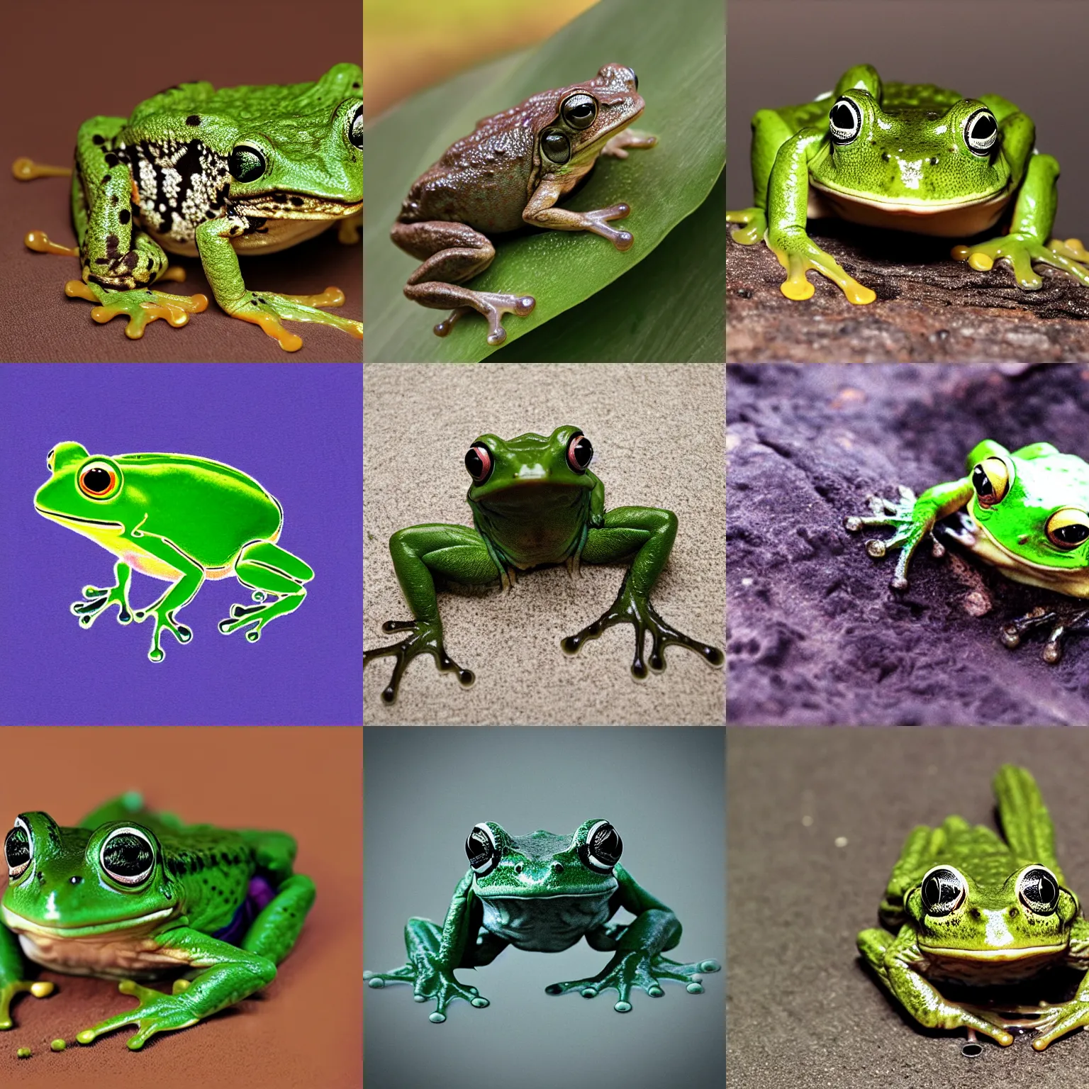 Prompt: an alien frog