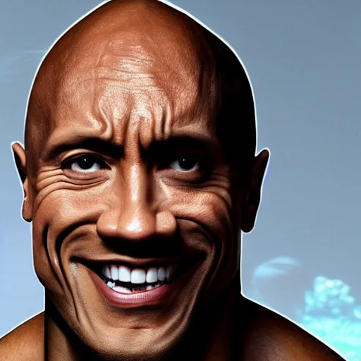 Prompt: the rock as an avocado
