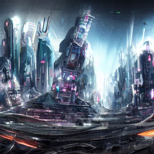 Image similar to panoramic of futuristic city