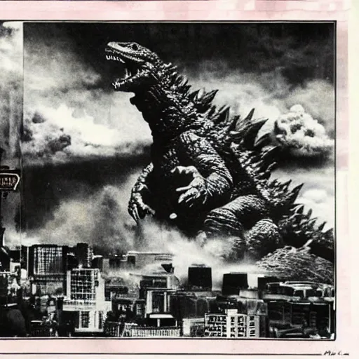 Image similar to godzilla, bong