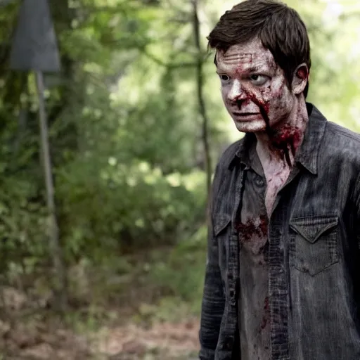 Image similar to Jason Bateman as a zombie in the walking dead