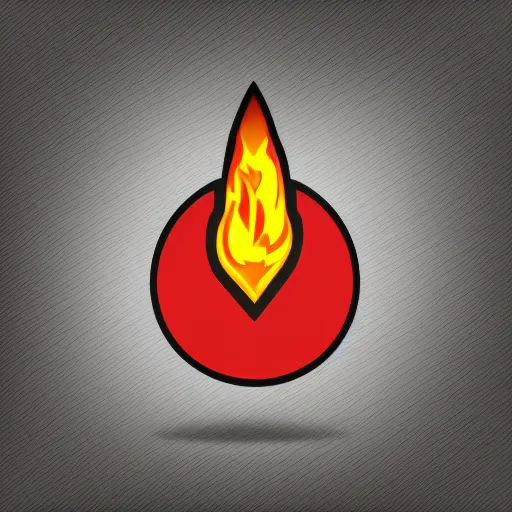 Prompt: mage pointy hat and fireball vector art, logo, minimalistic, black and white, clear edges, no watermarks