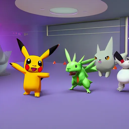 Prompt: studio a24, 3d , Pokémon Style, Background, Cycles Render