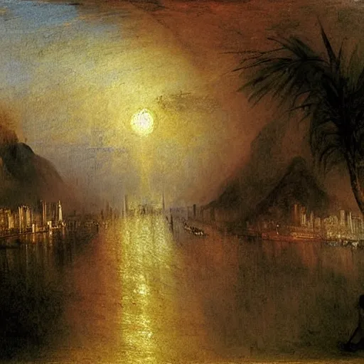 Prompt: rio de janeiro painted by william turner