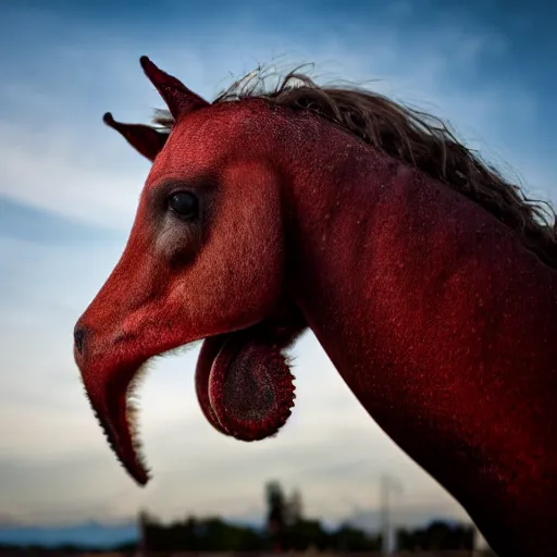 Prompt: horse octopus hybrid, screaming, canon eos r 3, f / 1. 4, iso 2 0 0, 1 / 1 6 0 s, 8 k, raw, unedited, symmetrical balance, wide angle