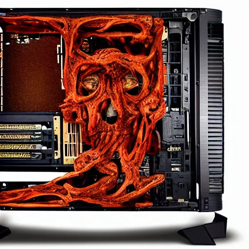 Image similar to a pc made out of flesh