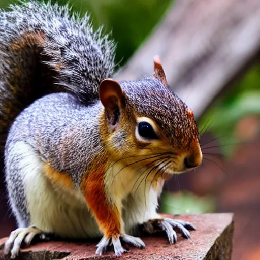 Prompt: I raise photo of cute squirrel, 8k, ultra realistic ar 16:9