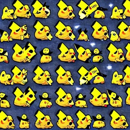 Image similar to five million pikachus attacking the world