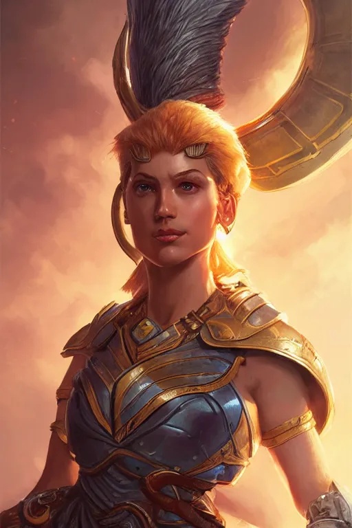 Image similar to amazon valkyrie athena, d & d, fantasy, portrait, highly detailed, headshot, digital painting, trending on artstation, concept art, sharp focus, illustration, art by artgerm and greg rutkowski and magali villeneuve