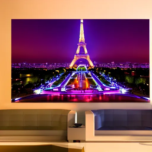 Image similar to romantic image of eiffel tower at night