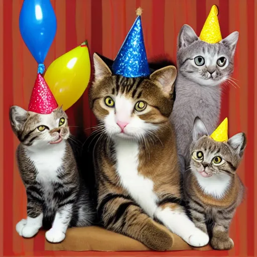 Image similar to cats party