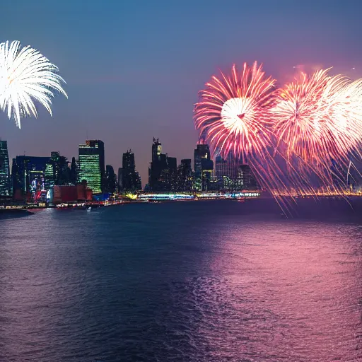 Image similar to Vérifié “Amazing fireworks, view from Ellis Island, 4th of July. Sony A7, f/2