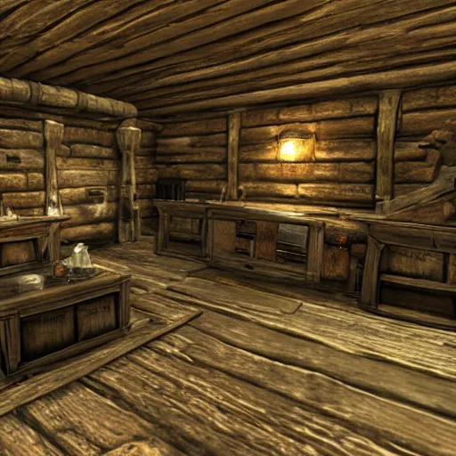 Prompt: nice comfy house skyrim