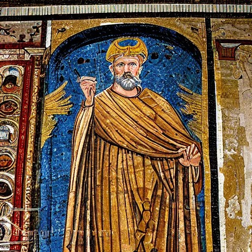 Image similar to Emperor Justinianus in the Basilica of San Vitale, 547 AD; in Ravenna - Mosaics (late Roman and Byzantine architecture), Emilia-Romagna - Northern Italy. UNESCO World Heritage Site