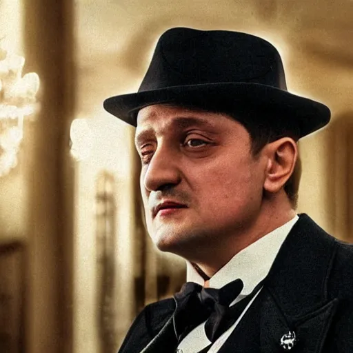 Prompt: Volodymyr Zelenskiy as Vito Corleone
