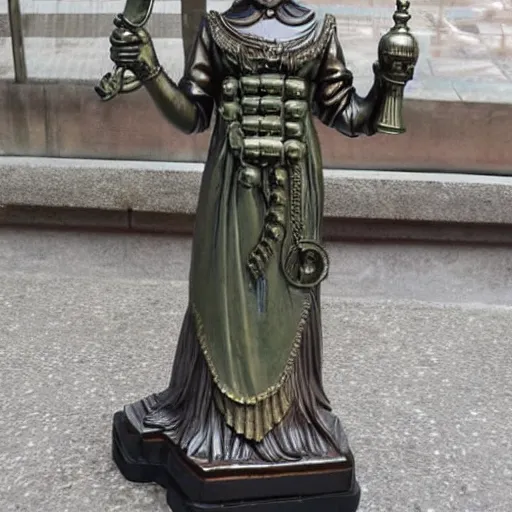 Image similar to steampunk statue of liberty