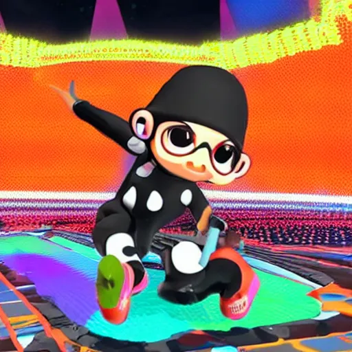 Image similar to drake preforming in splatoon