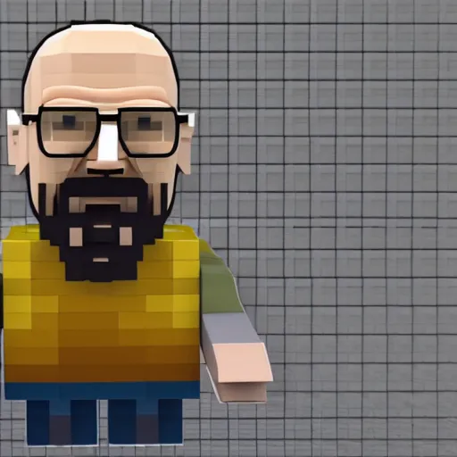 Prompt: walter white, cubes, voxels