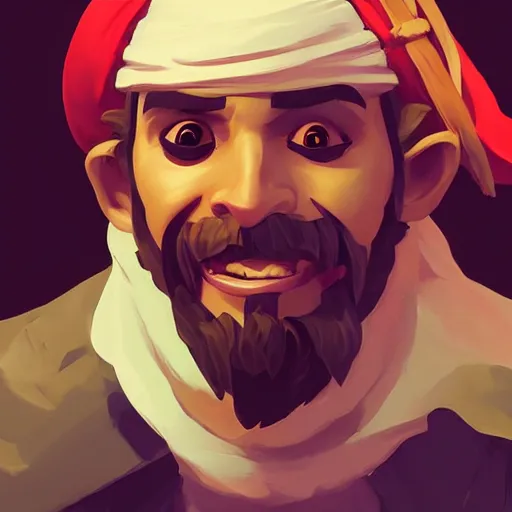 Image similar to painting jack the pirate on sea of thieves game avatar hero smooth face median photoshop filter cutout vector behance hd by jesper ejsing, by rhads, makoto shinkai and lois van baarle, ilya kuvshinov, rossdraws, illustration, art by ilya kuvshinov and gustav klimt