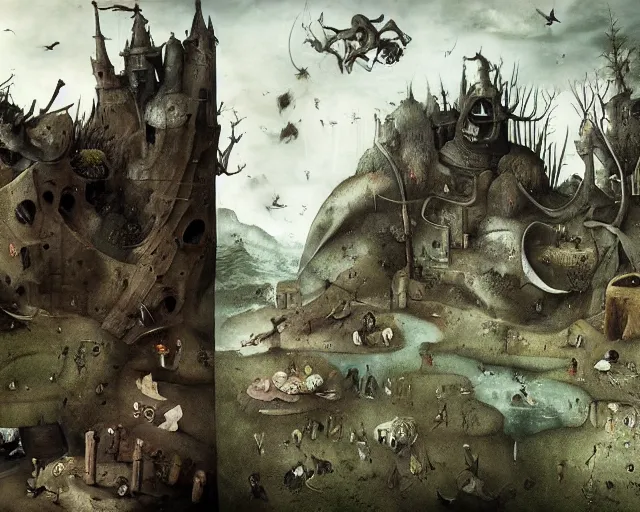 Image similar to hieronymus bosch concept art of the last of us videogame