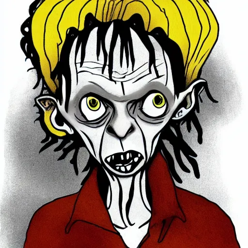 Image similar to Tim Burton style Gollum