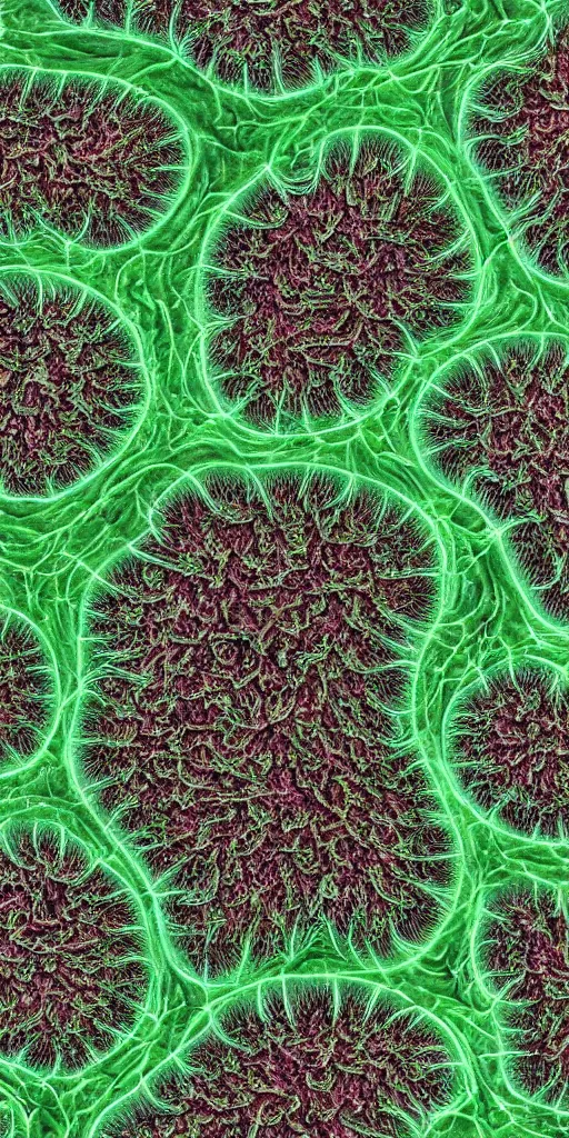 Prompt: Alien fungi in high image quality with fractals