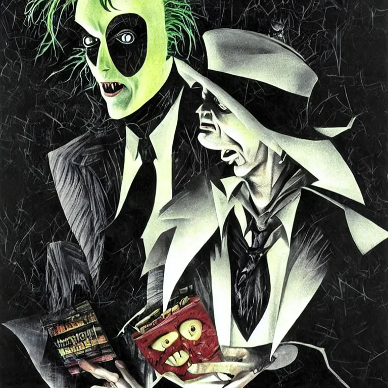 Image similar to Michael Keaton Beetlejuice by Dave McKean