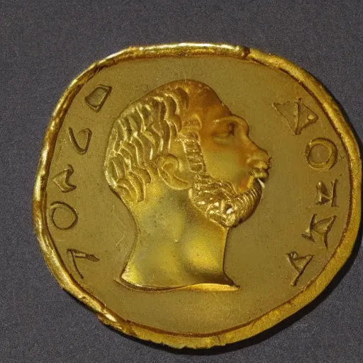 Prompt: 4 th century gold solidus coin of drake, today's featured photograph 4 k