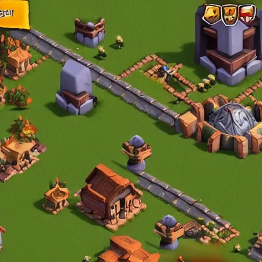 Prompt: gameplay footage of clash of clans alpha from 2 0 0 6 on pc