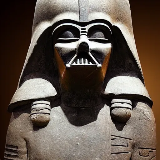 Prompt: darth vader sarcophagus, ancient egypt, 4 th century bc, very detailed photograph, hdr, 4 k, british museum