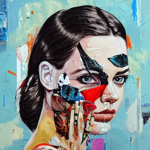 Image similar to a beautiful artwork by Sandra Chevrier