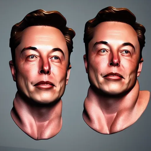 Prompt: bust of elon musk made of ground beef, 4k intricate detail, unreal engine ultrarealistic