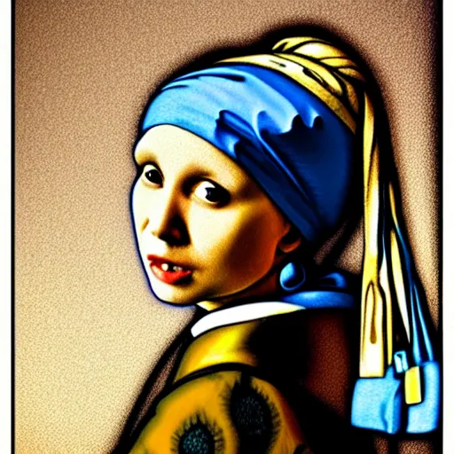 Image similar to roger stone as the girl with the pearl earring,